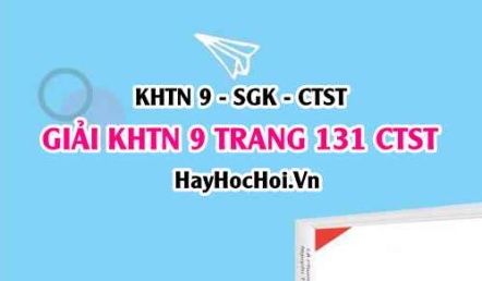 Giải KHTN 9 trang 131 Chân trời sáng tạo SGK